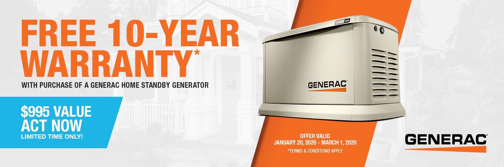 Homestandby Generator Deal | Warranty Offer | Generac Dealer | Leland, NC